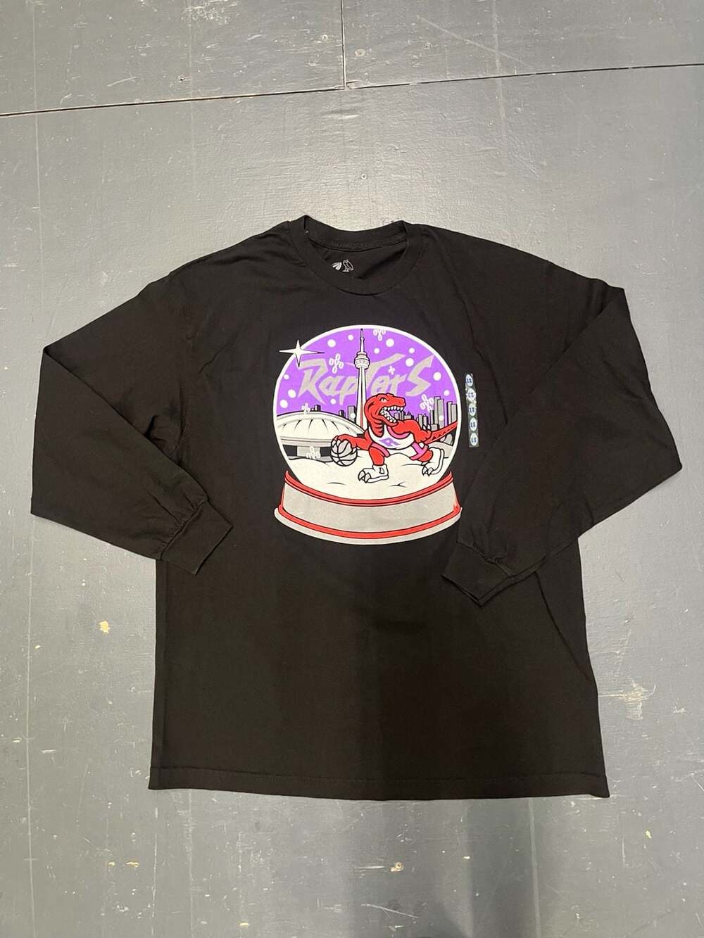 OVO x Toronto Raptors 2019 Christmas Day Snow Globe Long Sleeve T-Shirt
